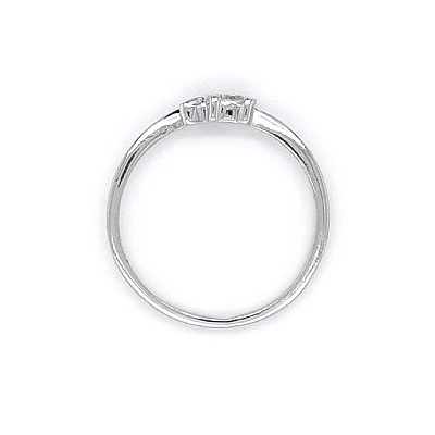Ring with White Gold Zircons