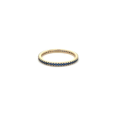 Gold Ring with Blue Stones Eternity