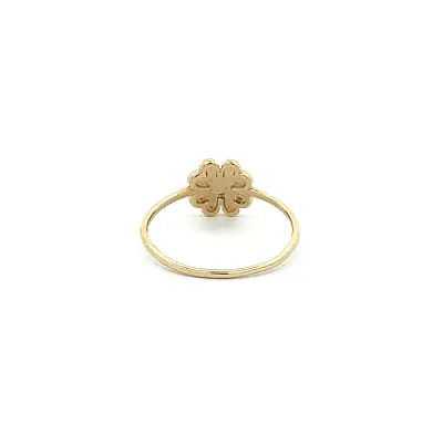 Golden Four Leaf Clover Ring