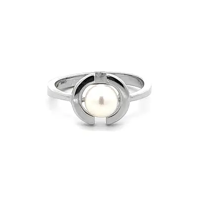 Ring with White Gold Pearl