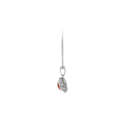 Pendant with White Gold Coral