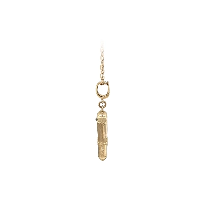 Gold Pendant Cossack with Zircon