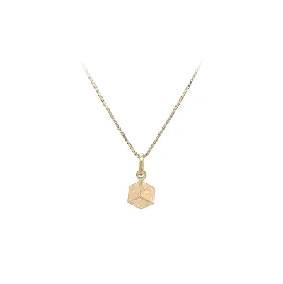 Gold Pendant Playing Cube