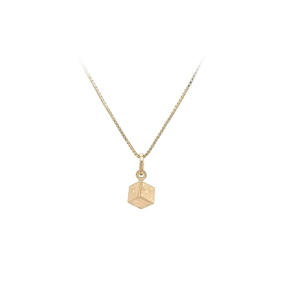 Gold Pendant Playing Cube
