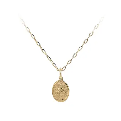 Gold Pendant Madonna Virgin Mary