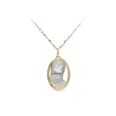 Medallion of the Virgin Mary - Elegance of Combined Gold