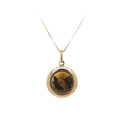 Gold Pendant Madonna Virgin Mary
