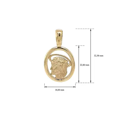Gold Pendant Jesus Christ - Symbol of Humility and Love