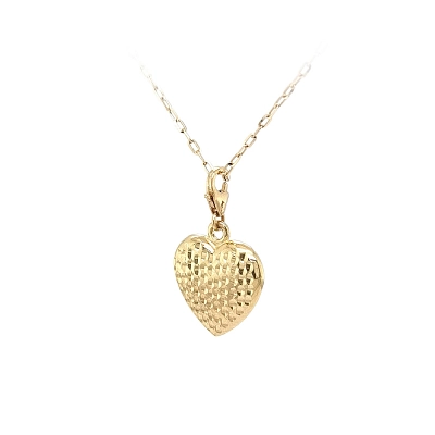 Gold Pendant Heart on Bracelet