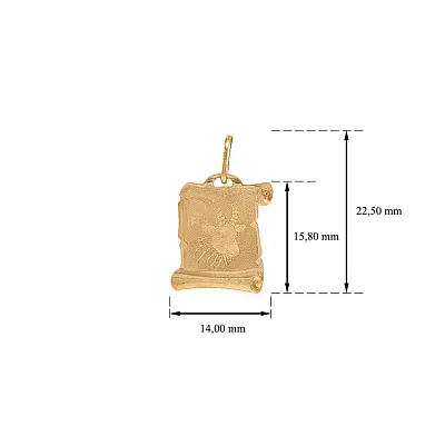 Gold Pendant Sign of the Capricorn