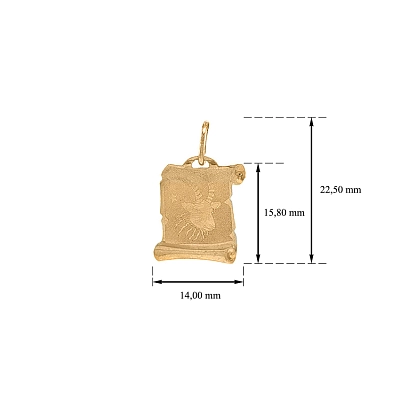 Gold Pendant Sign of the Capricorn