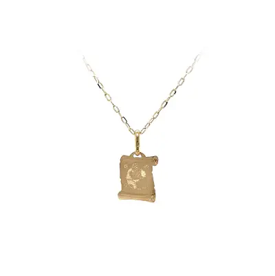 Gold Pendant Aquarius