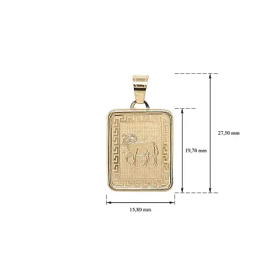 Gold Pendant Sign of the Ram