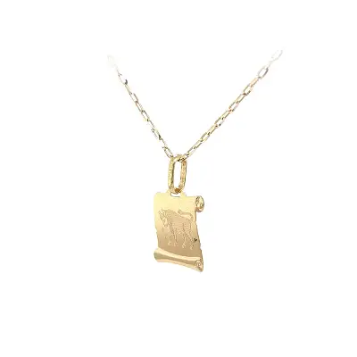 Gold Pendant Sign of the Bull