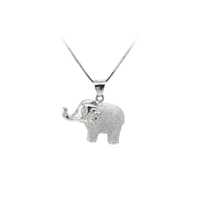 Pendant Elephant with White Gold