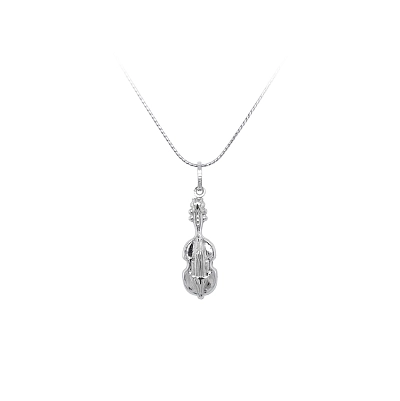 Pendant White Gold Violin