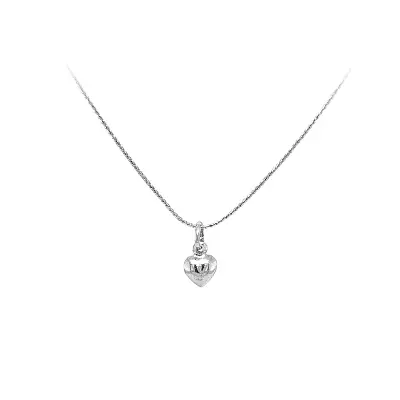 Pendant Heart of White Gold