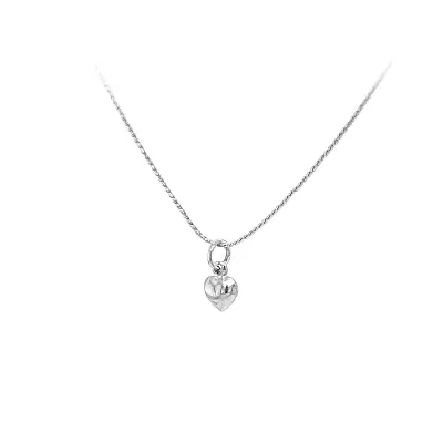 Pendant Heart of White Gold