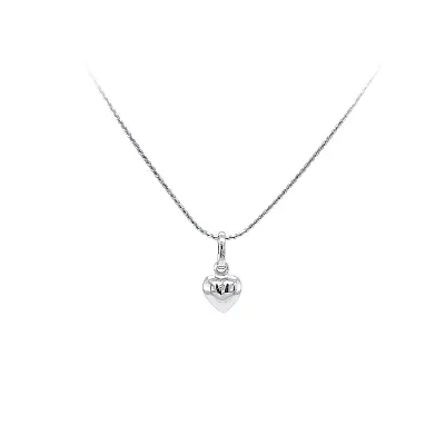 Pendant Heart of White Gold