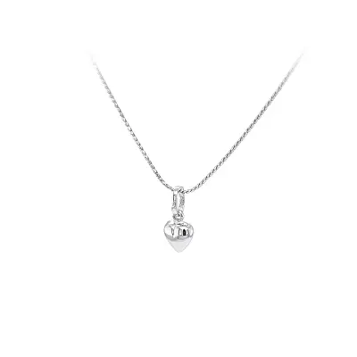 Pendant Heart of White Gold