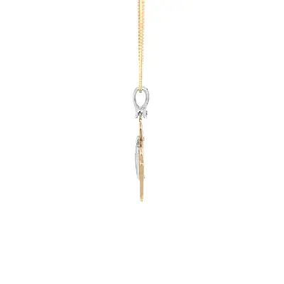 Golden Cross with Zircon