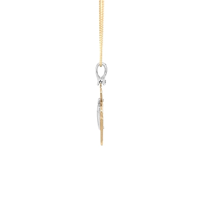 Golden Cross with Zircon