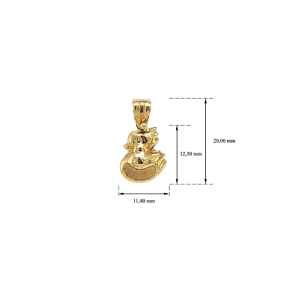 Gold Pendant Duck