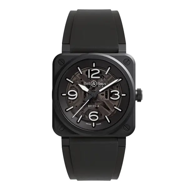 Bell & Ross BR-03 Skeleton Black Ceramic BR03A-BL-SKCE/SRB