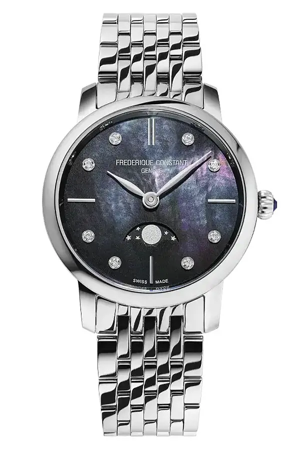 Frederique Constant Slimline Ladies Moonphase FC-206MPBD1S6B