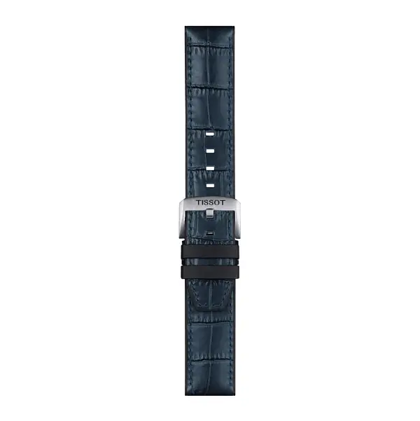 Tissot blue rubber and leather strap 22 mm T852.046.765
