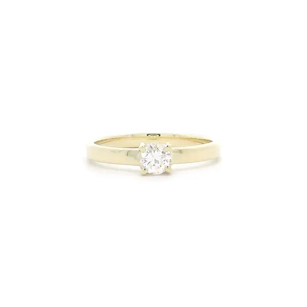 Gold Engagement Ring with Diamond