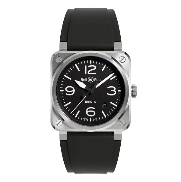 Bell & Ross New BR-03 Black Steel BR03A-BL-ST/SRB
