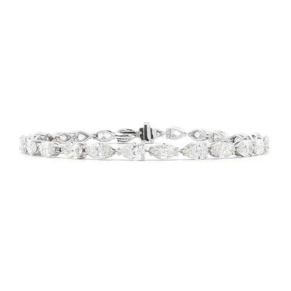 Gold tennis bracelet with diamonds 8,69ct