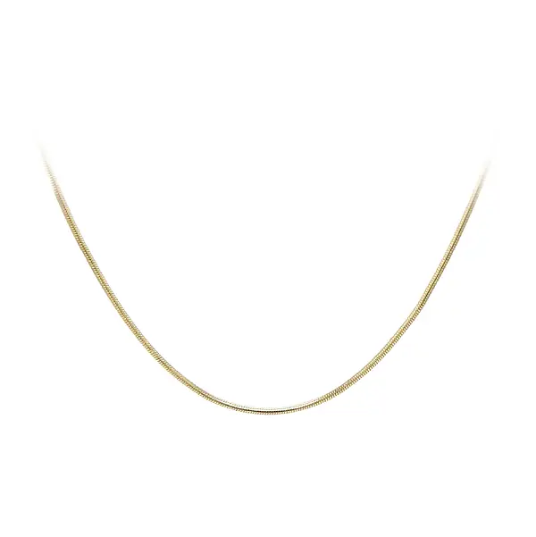 Gold Snake Chain Necklace 50 cm, 0.90 mm