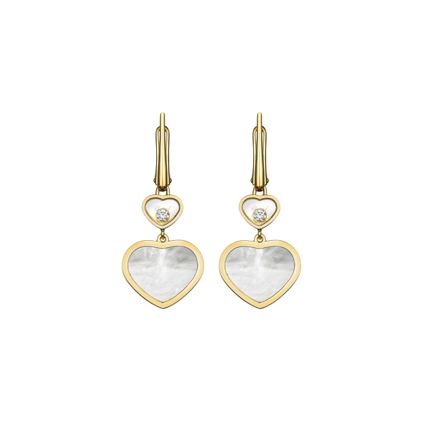 Gold Earrings Chopard Happy Hearts 837482-0310