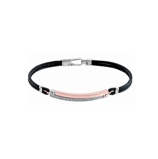 Gold Men's Bracelet with Diamonds