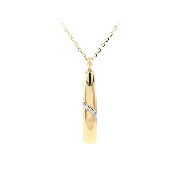 Gold Necklace with Zircons