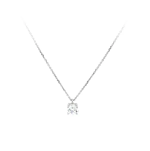 Women's White Gold Zircon Necklace