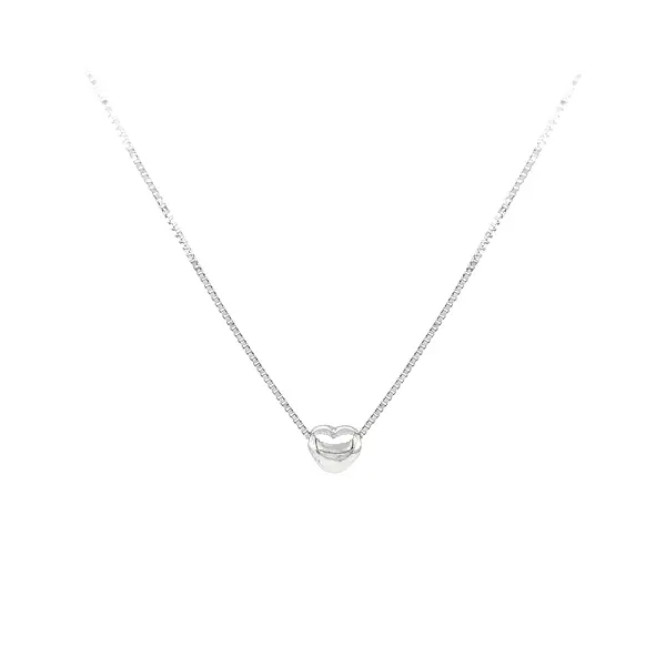 White Gold Heart Necklace