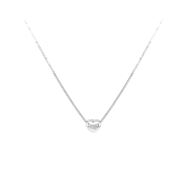 White Gold Heart Necklace