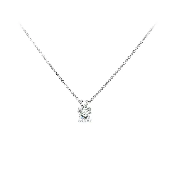 Necklace with White Gold Zircons