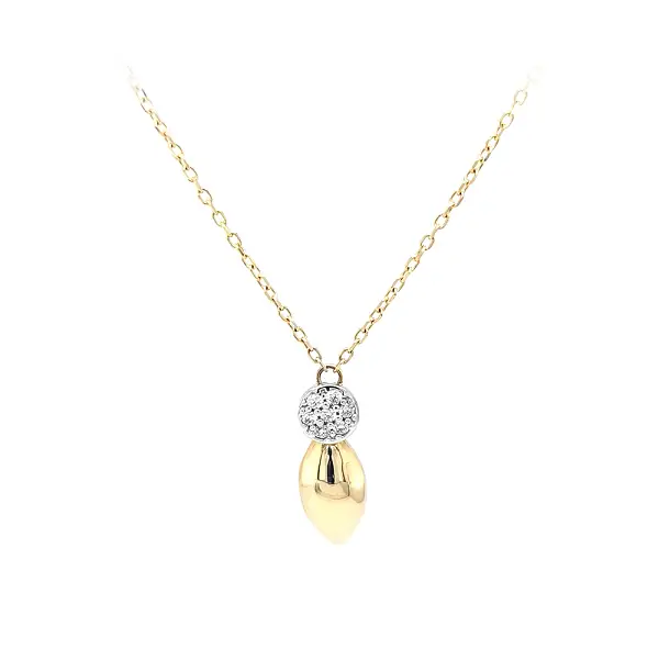 Necklace with Zirconias in Gold