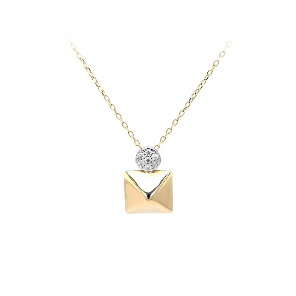 Necklace with Zirconias in Gold