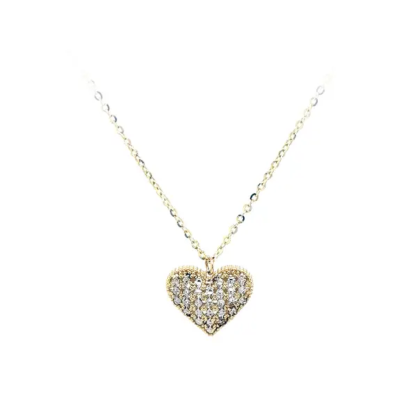Necklace Hearts of Combination Gold