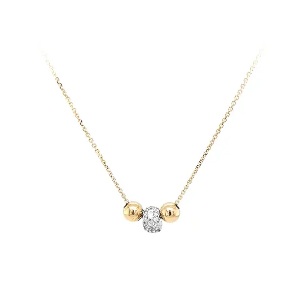 Necklace with Zirconias in Gold