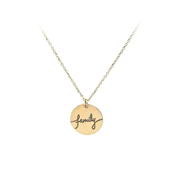 Gold Necklace with Pendant 'Family'