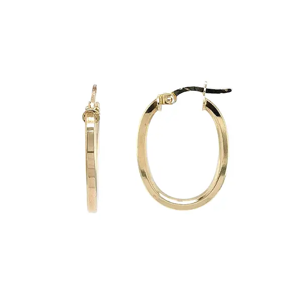 Yellow Gold Oval Earrings for Everyday Elegance