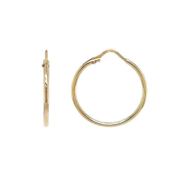 Elegant and Timeless Round Earrings in Gold