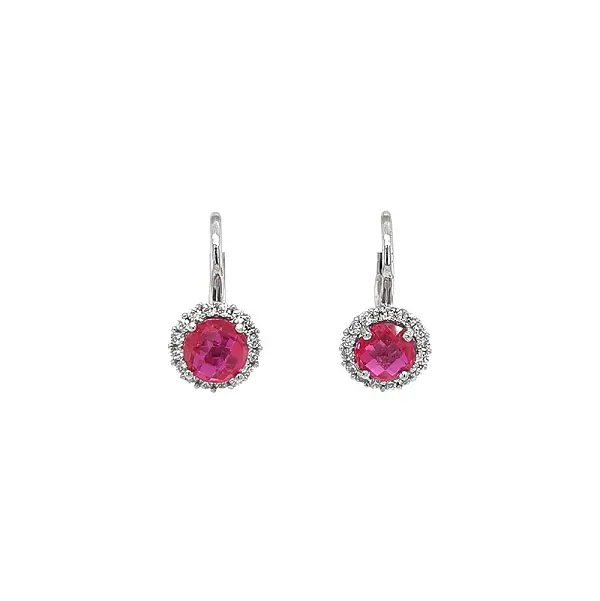 White Gold Earrings with Rubies - Elegance and Passion in Every Detail