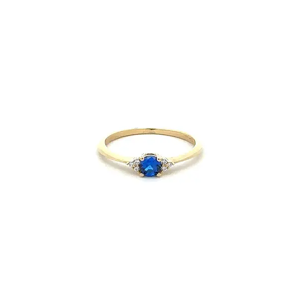 Gold Ring with Blue Stone
